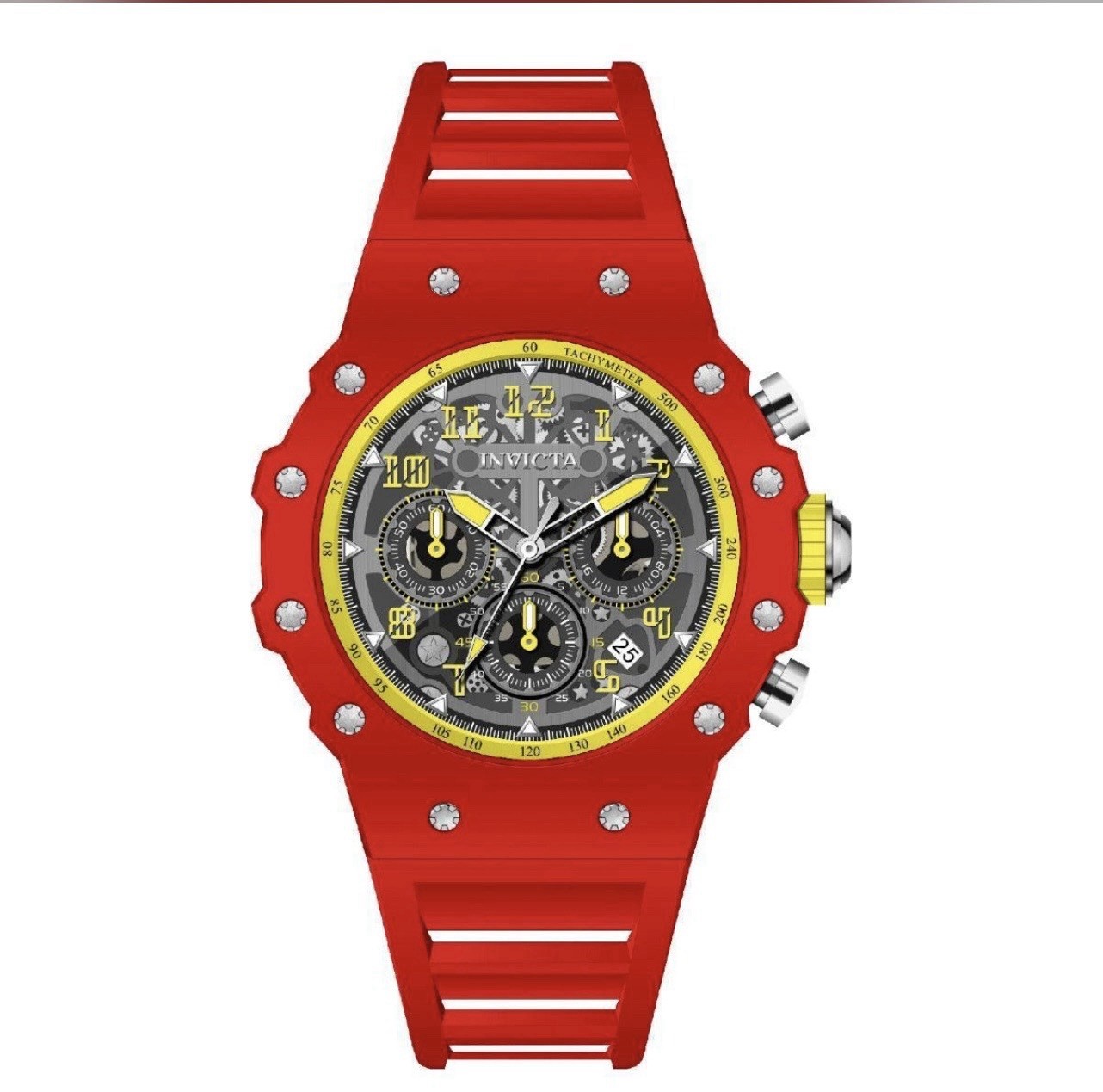 Invicta Racing Vaulthan 69659 Men’s Chronograph Watch 44mm Red Silicone Band