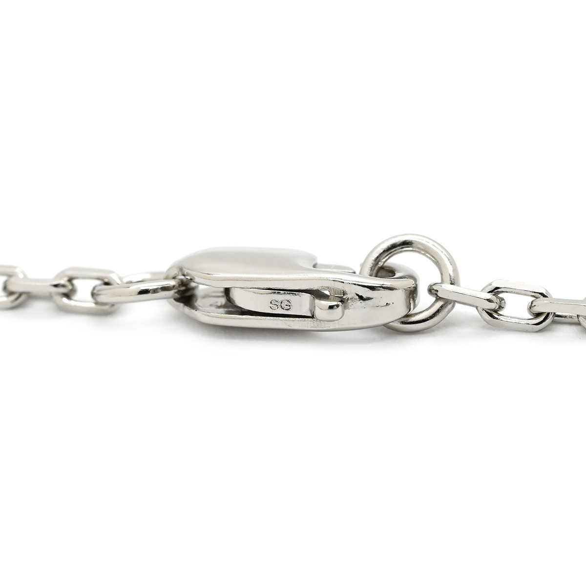Hermès Pop H Pendant Mini Necklace Metal Beige Brown Lacquer Silver 39cm #M-196