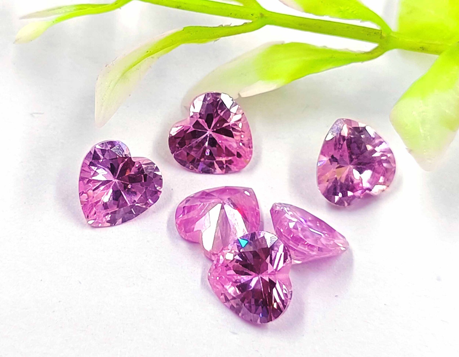 6 Pcs Pink Sapphire Wonderful Natural 8x4mm Lot Heart Cut IGL Certified Gemstone