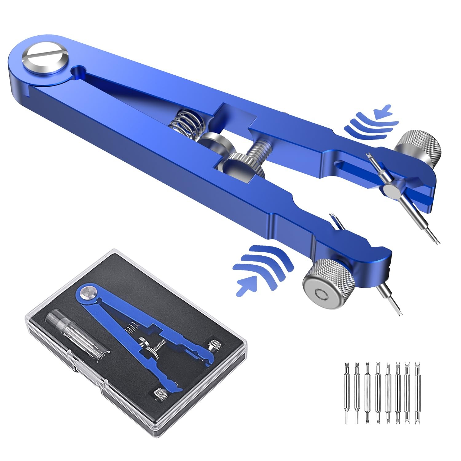 Freejoy Watch Spring Bar Plier Tool Kit, 6825 Tweezer Blue