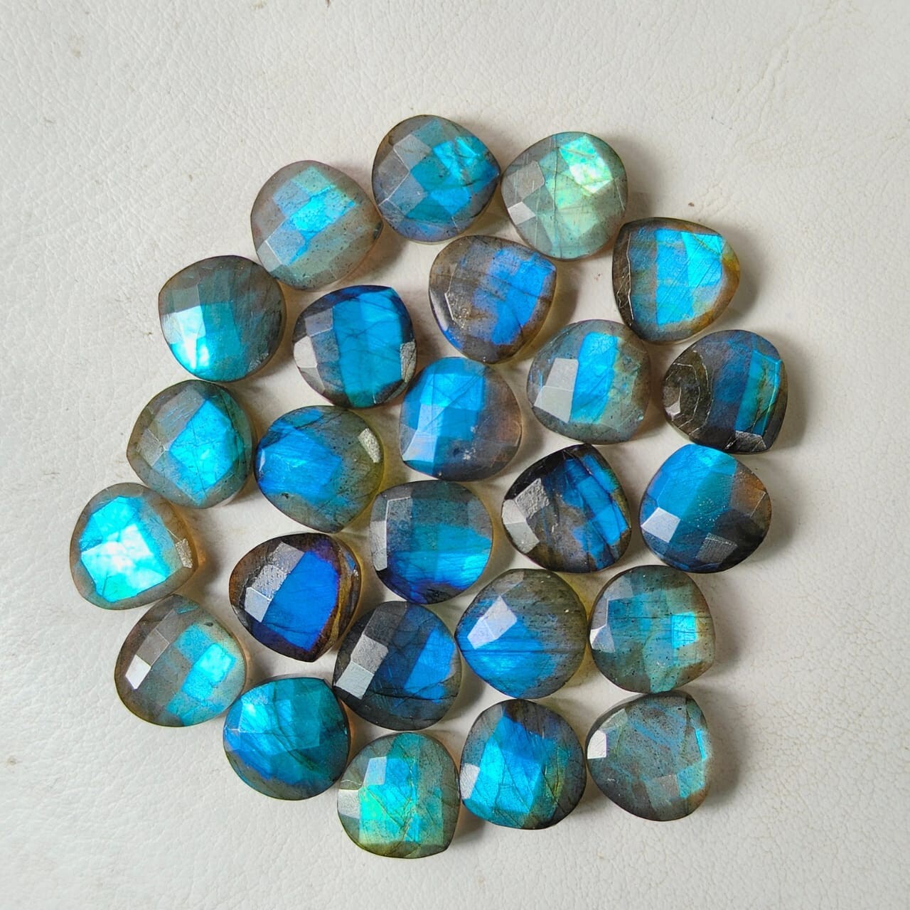 Natural Labradorite Briolette Cut Pear Cabochon Loose Gemstone Wholesale Lot