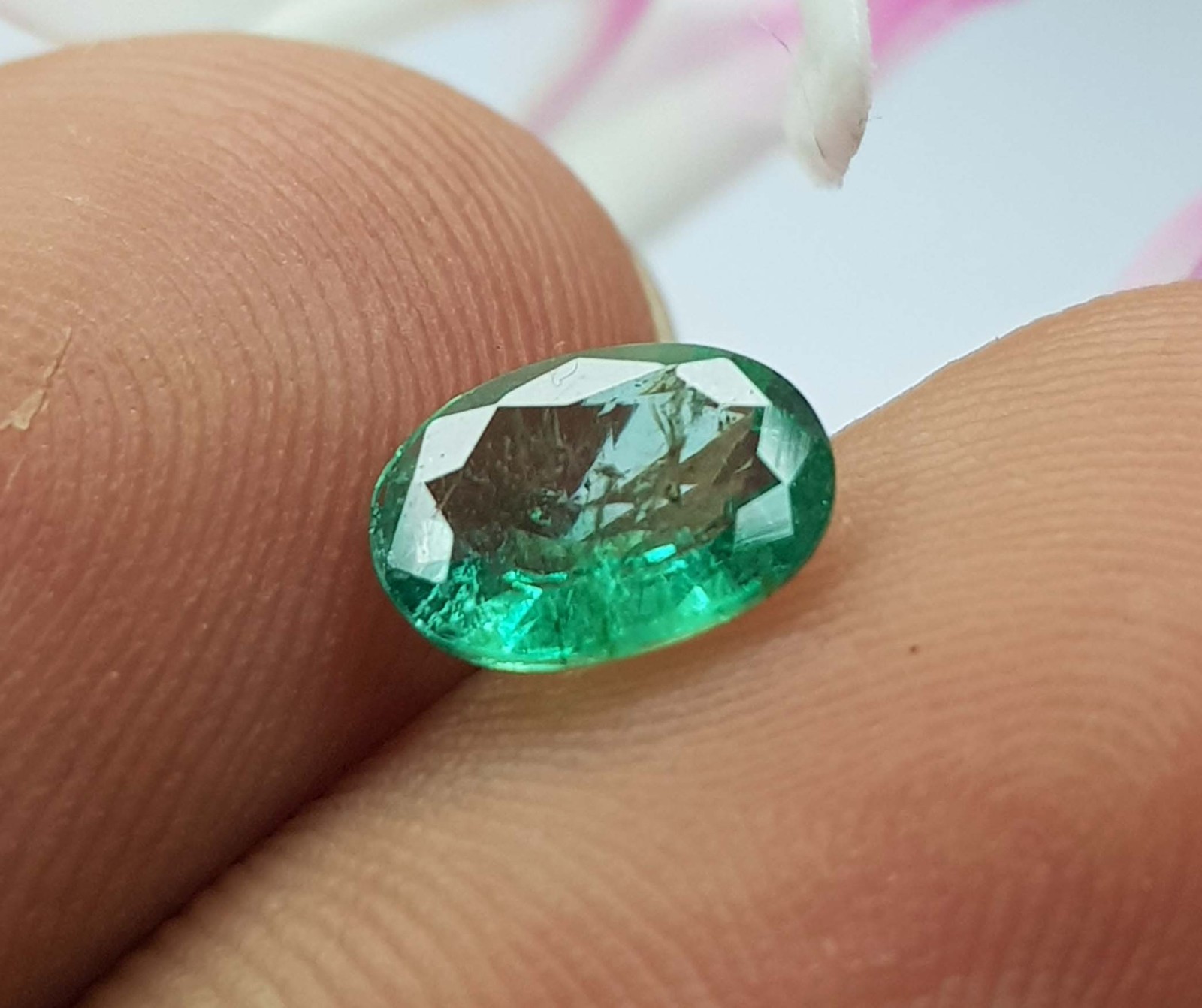 0.66 Ct Natural Emerald Oval Cut Rich Green Zambian Mines Top Quality Gemstone