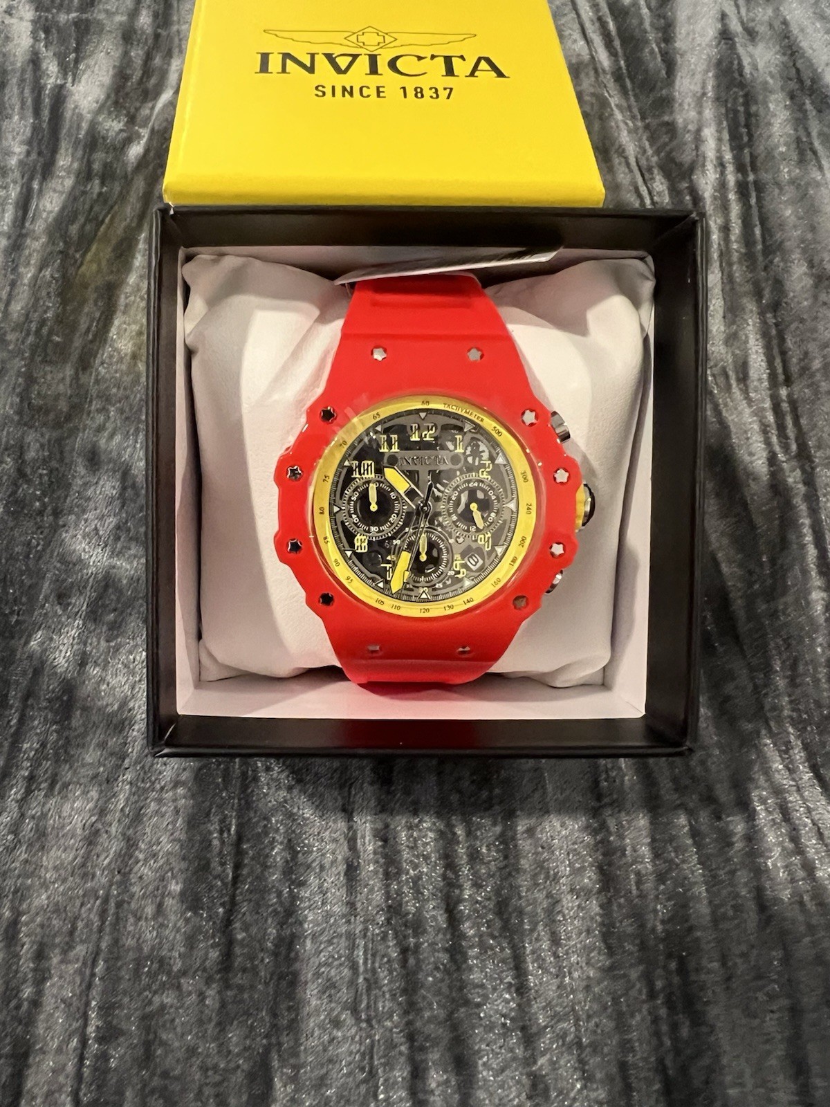 Invicta Racing Vaulthan 69659 Men’s Chronograph Watch 44mm Red Silicone Band