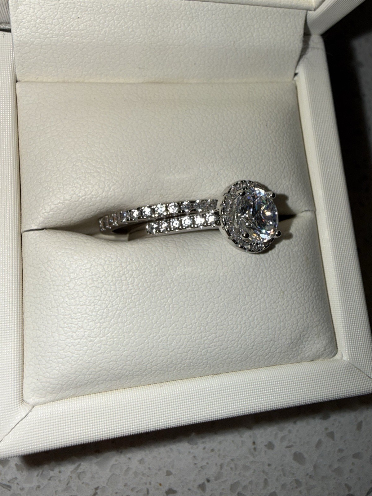 Engagement Ring Size 7 Simulated Diamond – 925 Sterling Silver