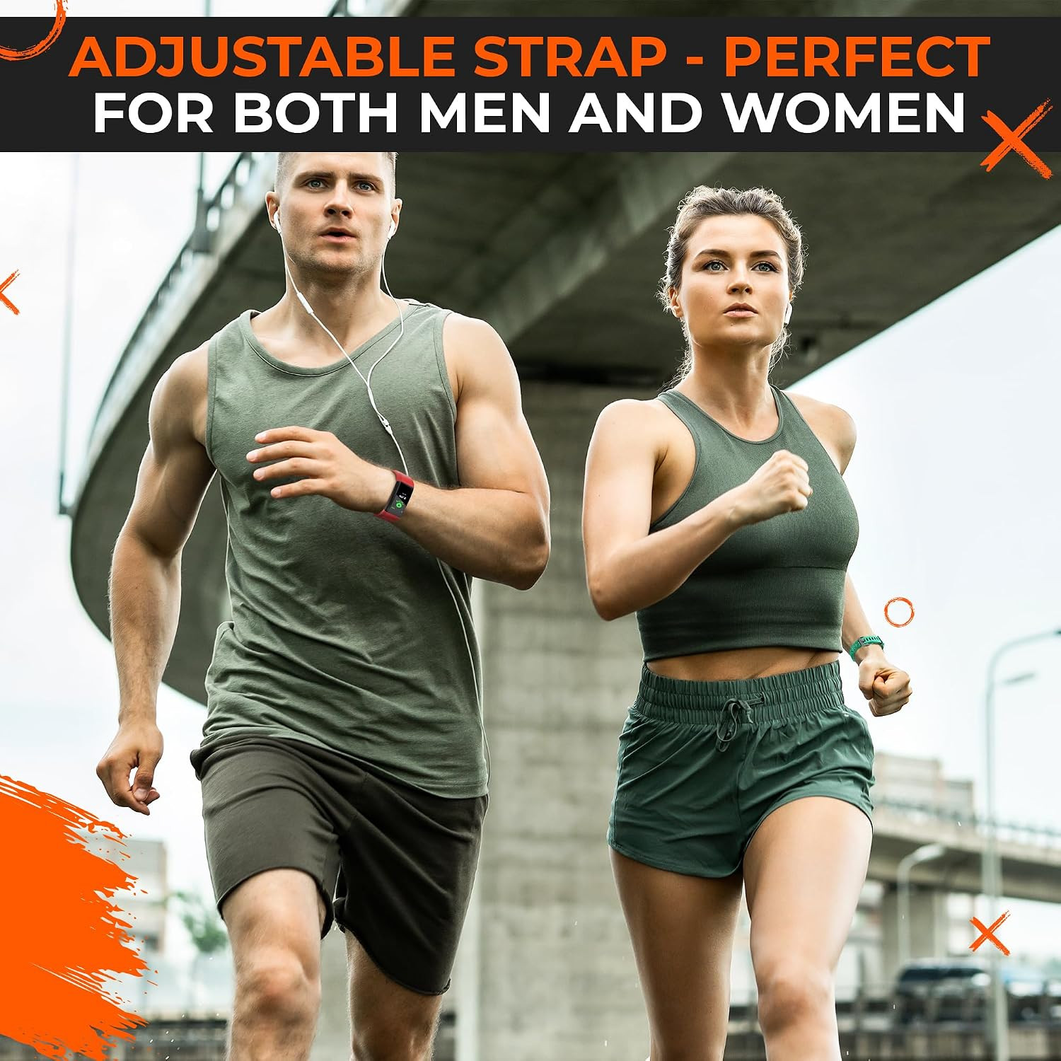 Reluen 2-Pack Replacement Bands for Id115Plus HR Fitness Smart Watch