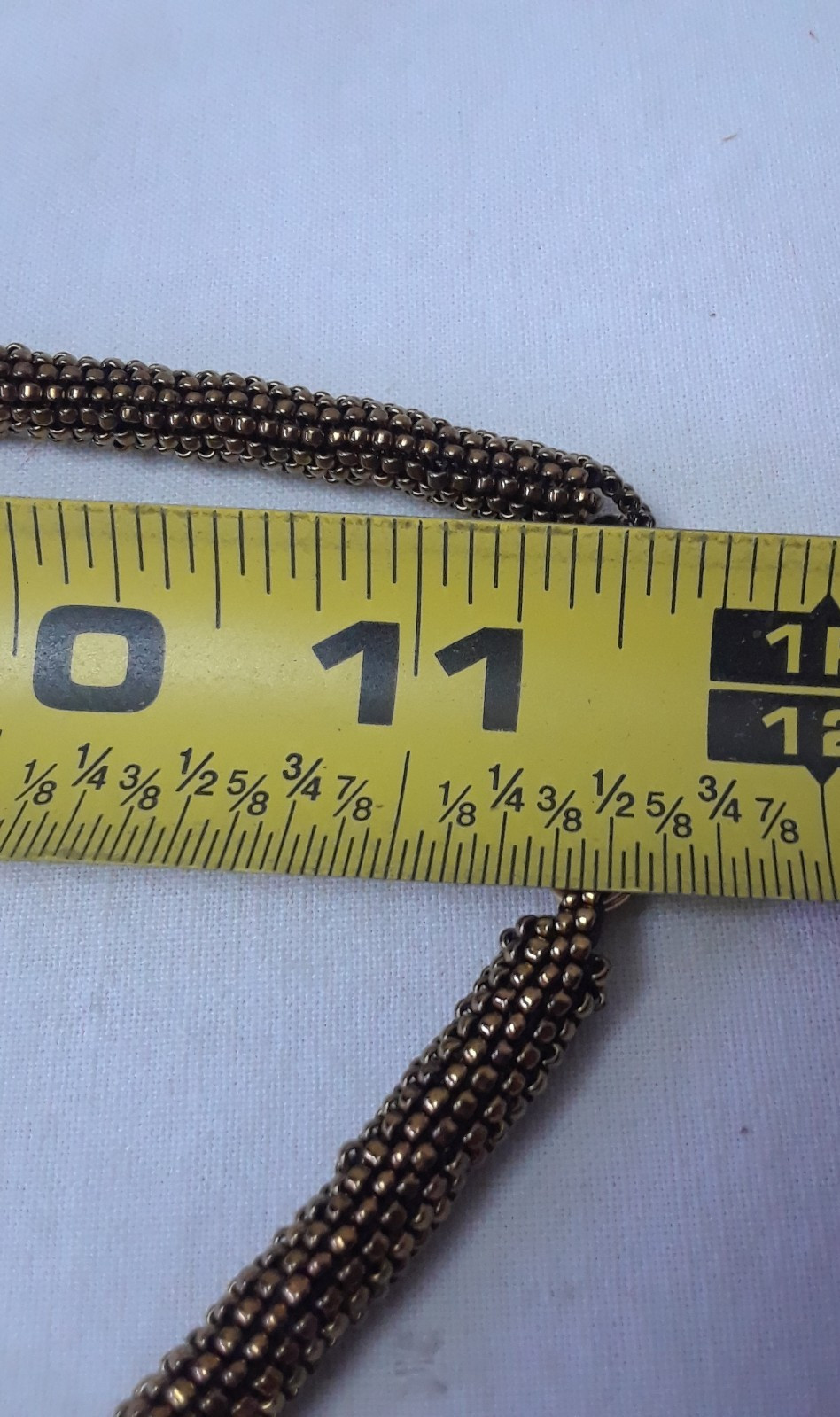 Hand Beaded Artist Design Multi Colored 3″ Pendant 24 inch Gold Beaded Chain