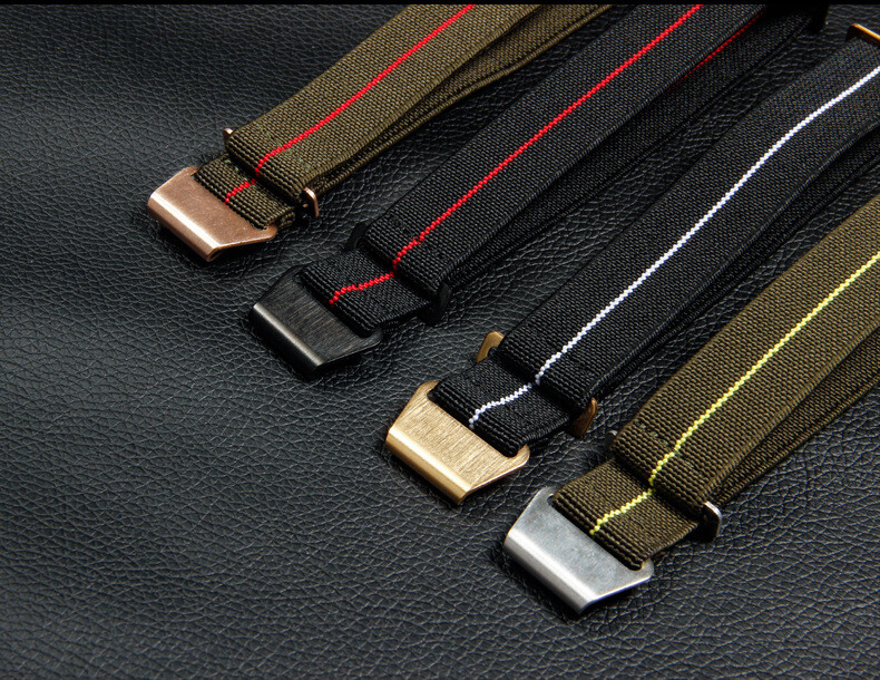 High Quality Nylon Canvas Watch Strap Band Military Diver 18/20/22mm One-Piece
