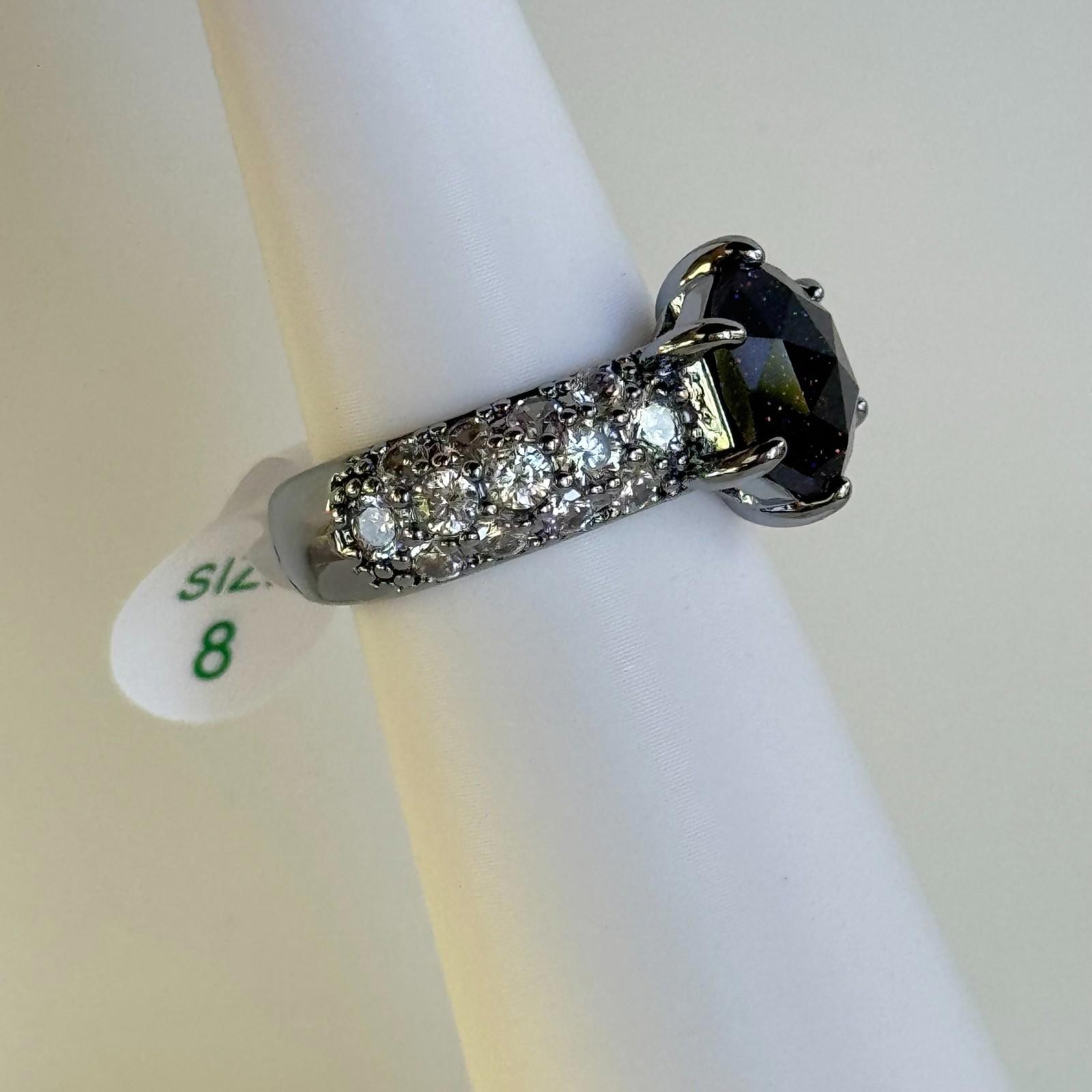 Bomb Party UNTAMED Ring “Bold By Nature” Sz 8 Onyx Sandstone on Hematite
