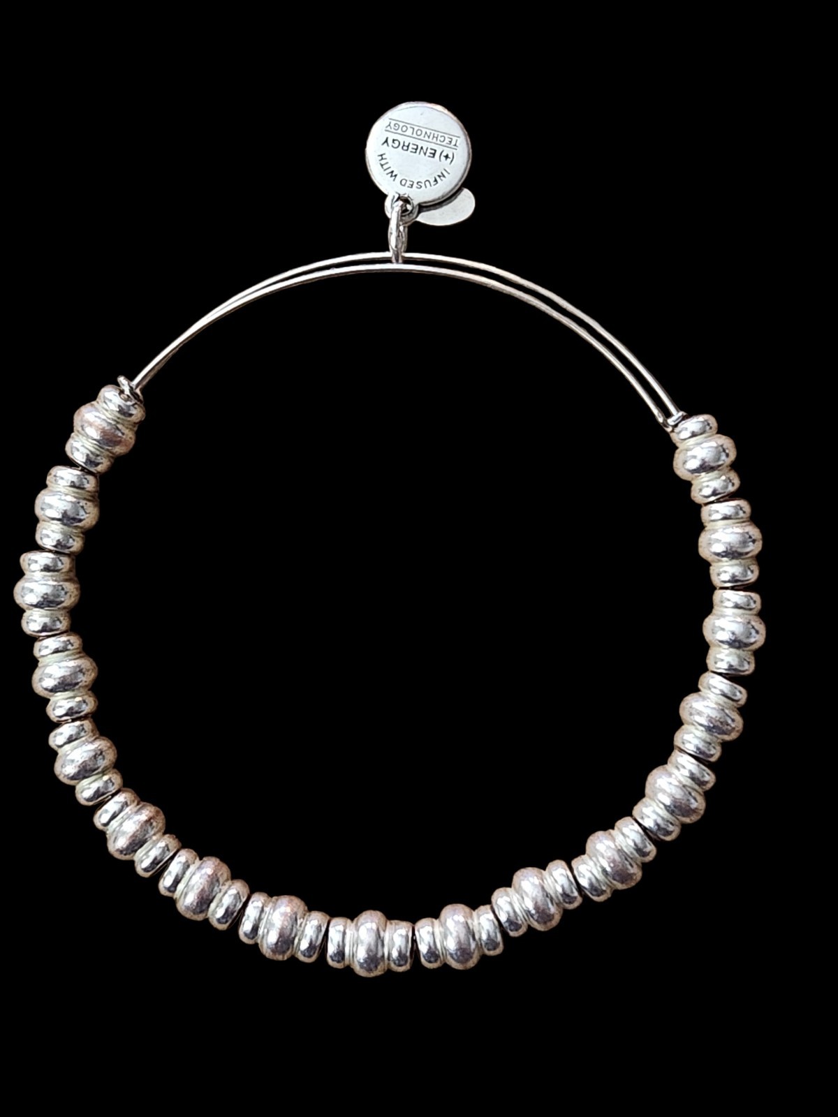 Alex And Ani Nile Rafaelian Silver Metal Expandable Bangle Bracelet