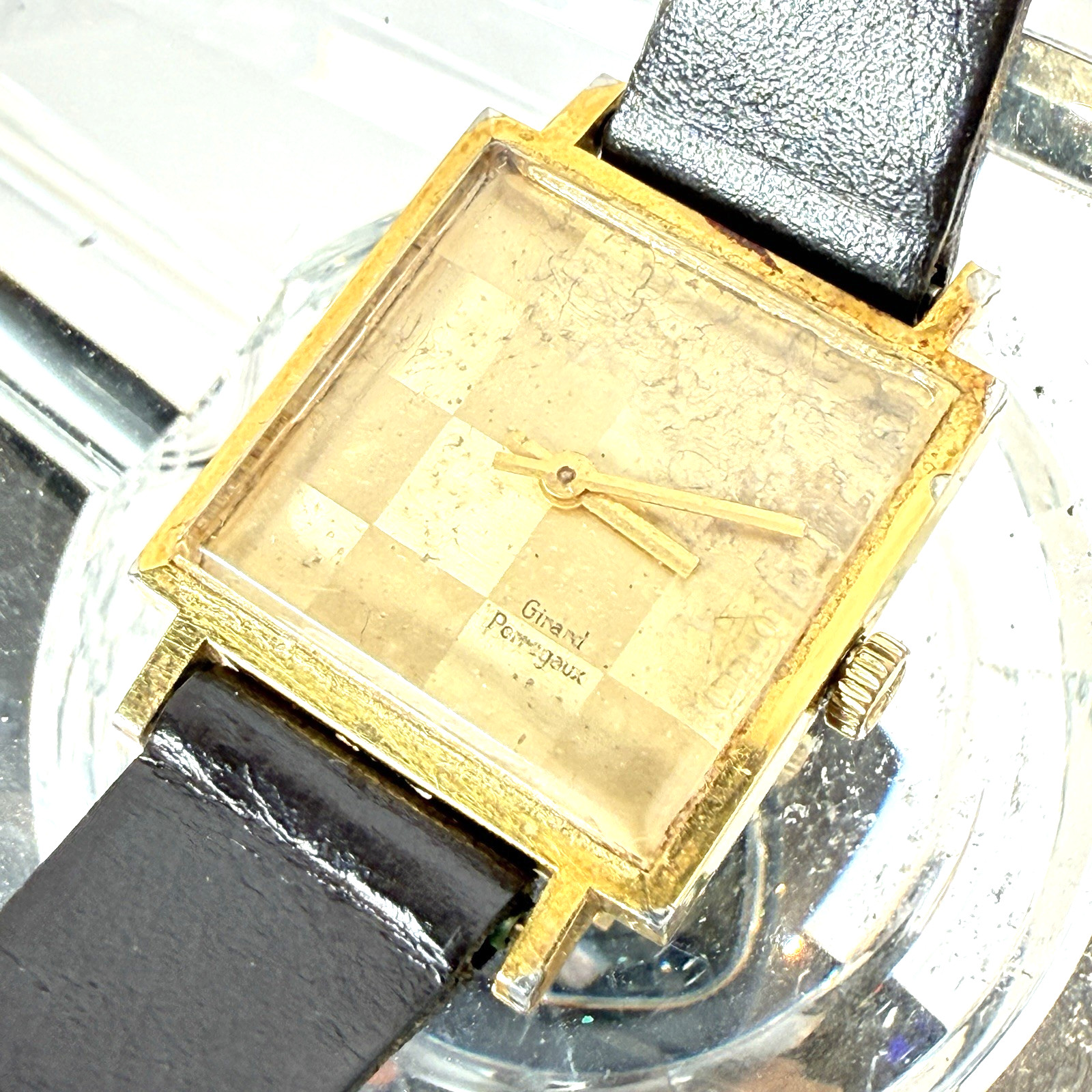 RARE VINTAGE GIRARD PERREGAUX CHECKERBOARD MECHANICAL LADIES DAMIER WATCH RUNS