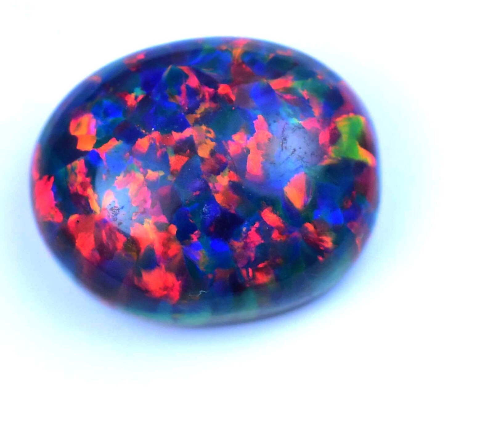 9.60 CT Natural Ethiopian Black Fire Opal Certified Very Rare Precious Gemstone