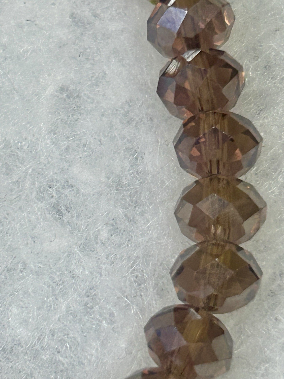 Natural Stone & Faceted Crystal Stretch Bracelet (Contemporary)