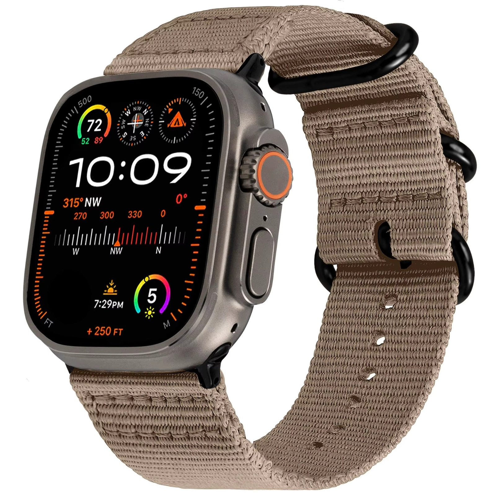 Nylon Strap For Apple watch band Ultra 2 45mm 41mm 42mm 49mm Military Woven band
