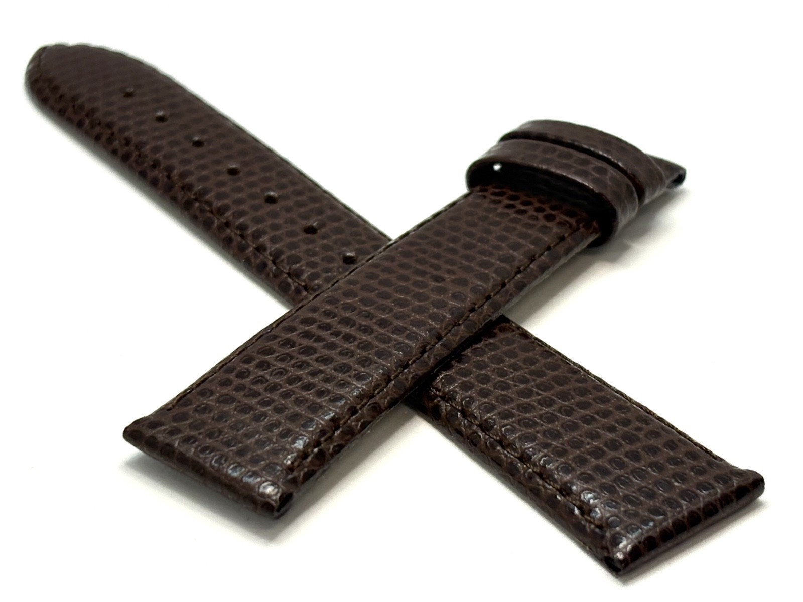 GENUINE LONGINES L682100683 Watch Strap Semi-Matte Brown Lizard 18mm x 16mm NEW