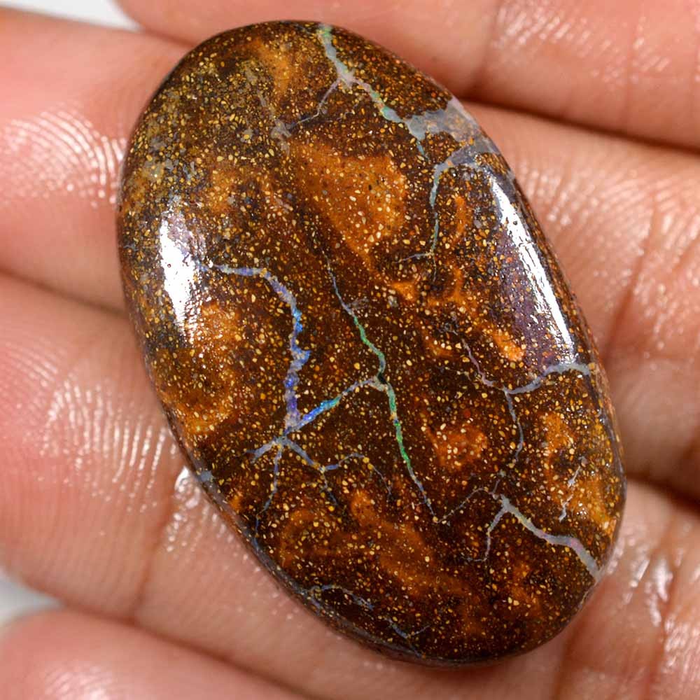 58.85 Cts 100% Natural Boulder Opal Australian Opal from Koroit Cabochon Gem L47