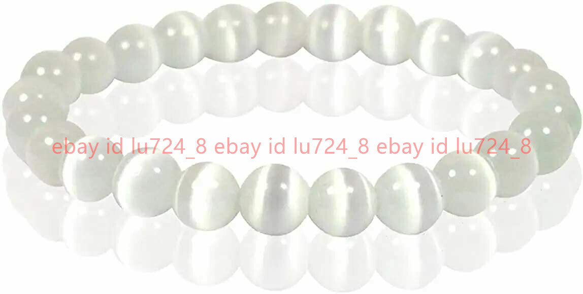 Reiki Healing Crystal Healing Cat’s Eye Opal Bracelet Gemstone 6-14mm Beads