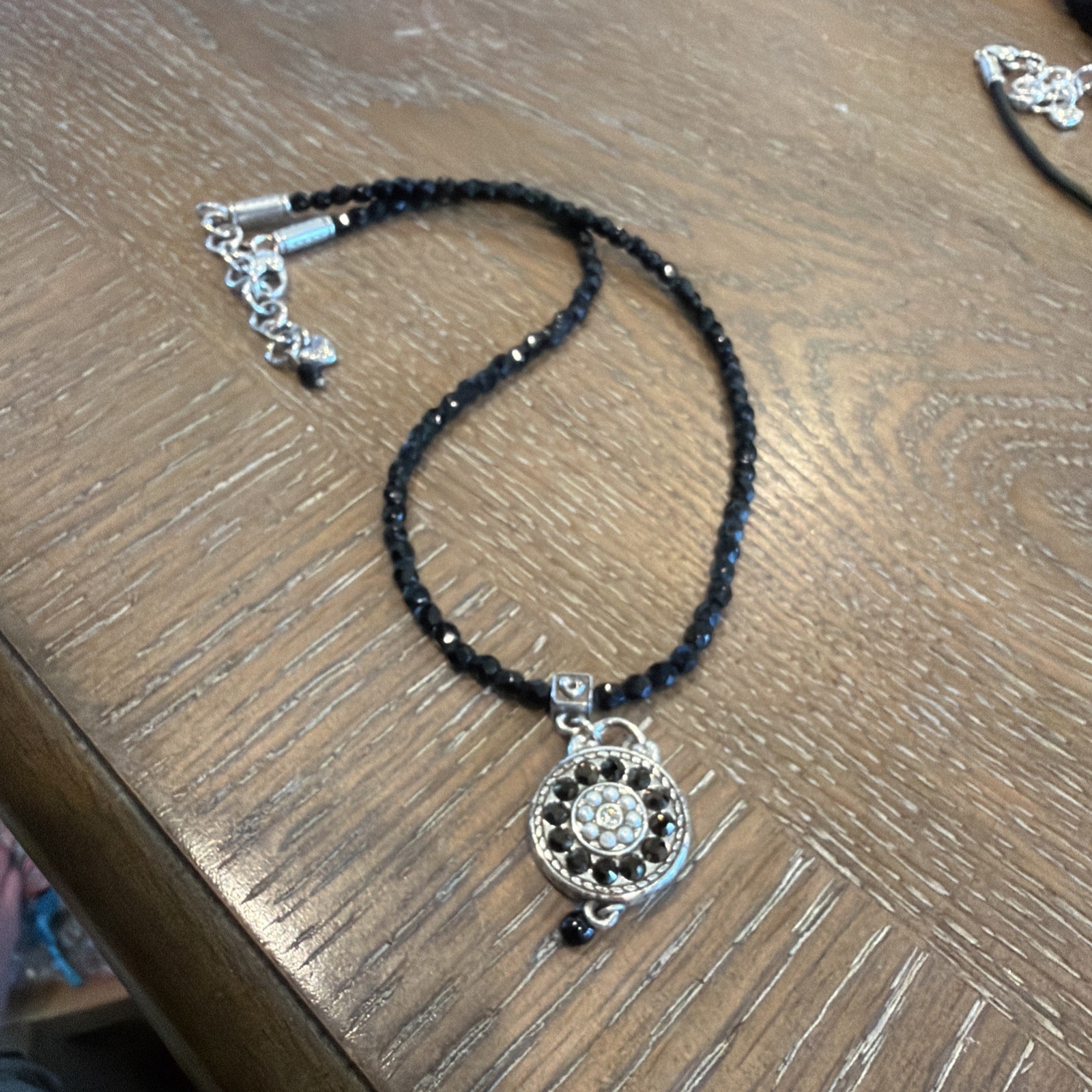 Brighton 1910 Jet Black Crystal Necklace **RETIRED**