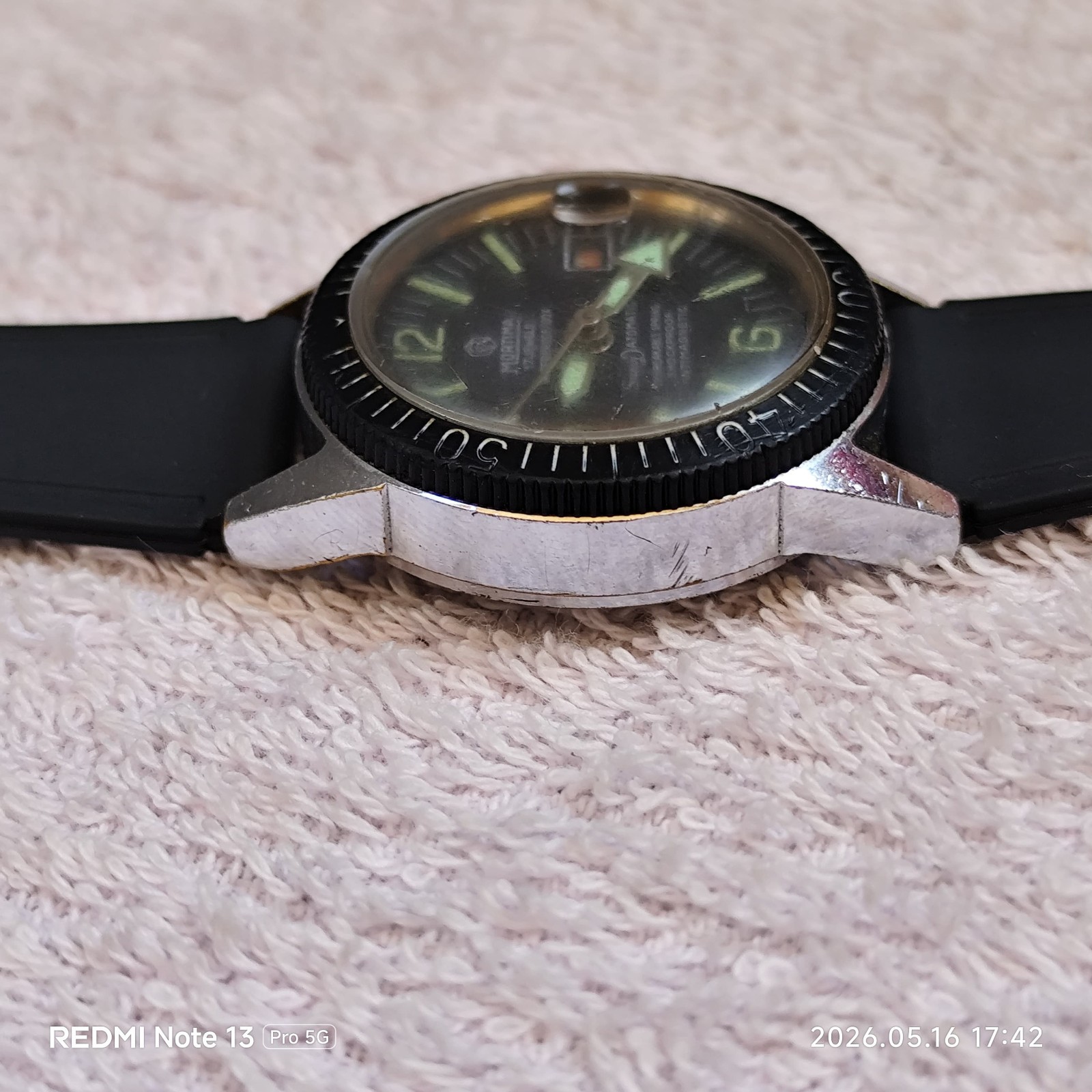 Vintage Mortima Super Datomatic 17 Jewels Mechanical Skindiver Watch – 1970s
