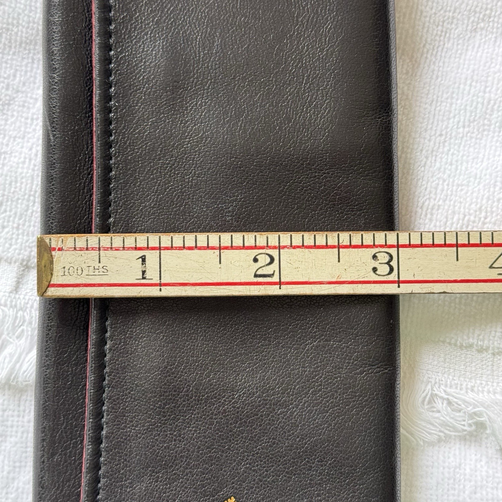 Vintage Corum Swiss Watch Brand Leather Travel Case Black and Burgundy Roll Zip