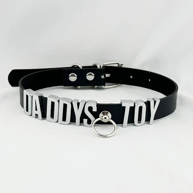 Collar BDSM Gift Pu Leather Custom Choker Necklace Punk DIY Chocker Party H7