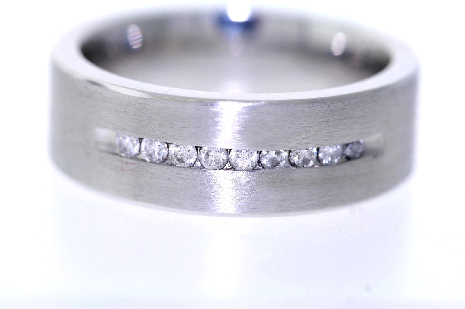 Men’s Triton Cobalt .25ctw Round Natural Diamond 8mm Comfort Fit Band Ring