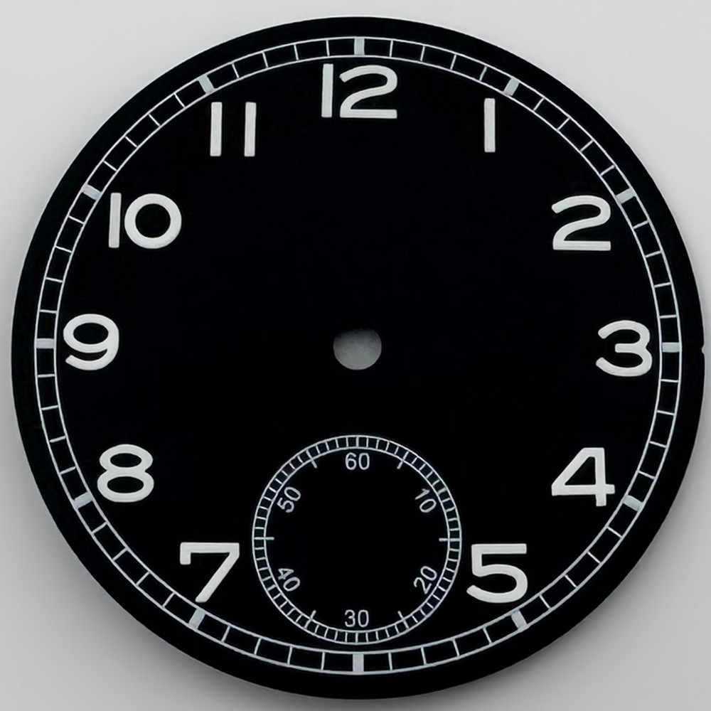37mm Sterile Dial Black Blue White Fit ETA6498 ST3600/3621 Movement Watch Parts