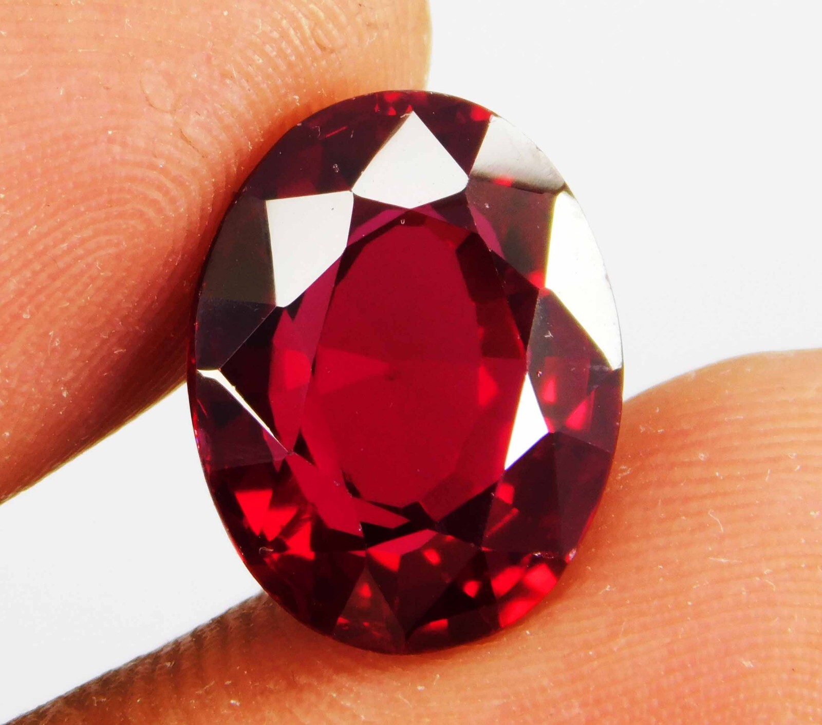 Certified 12.35 Ct Natural BURMA Red Ruby Unheated Oval Cut Loose Gemstone