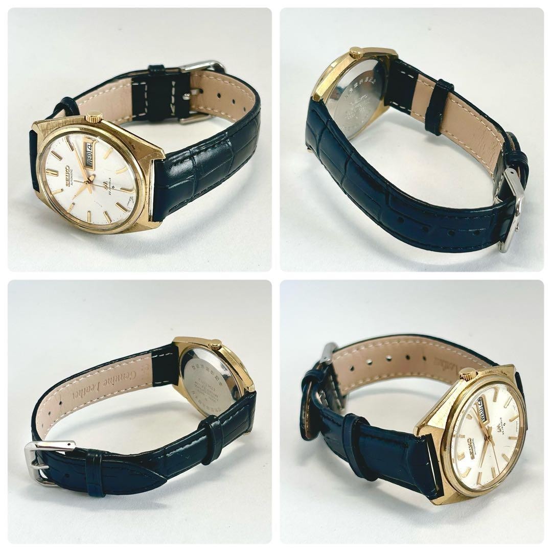 [Rare/Working] SEIKO Lord Matic 5606-7000 Jewels Gold Automatic Watch Japan