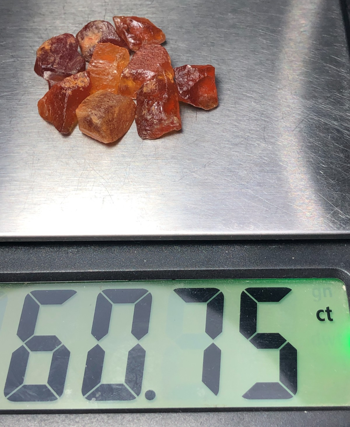 60 carat Natural facet rough quality hessonite garnet from Africa loose gemstone