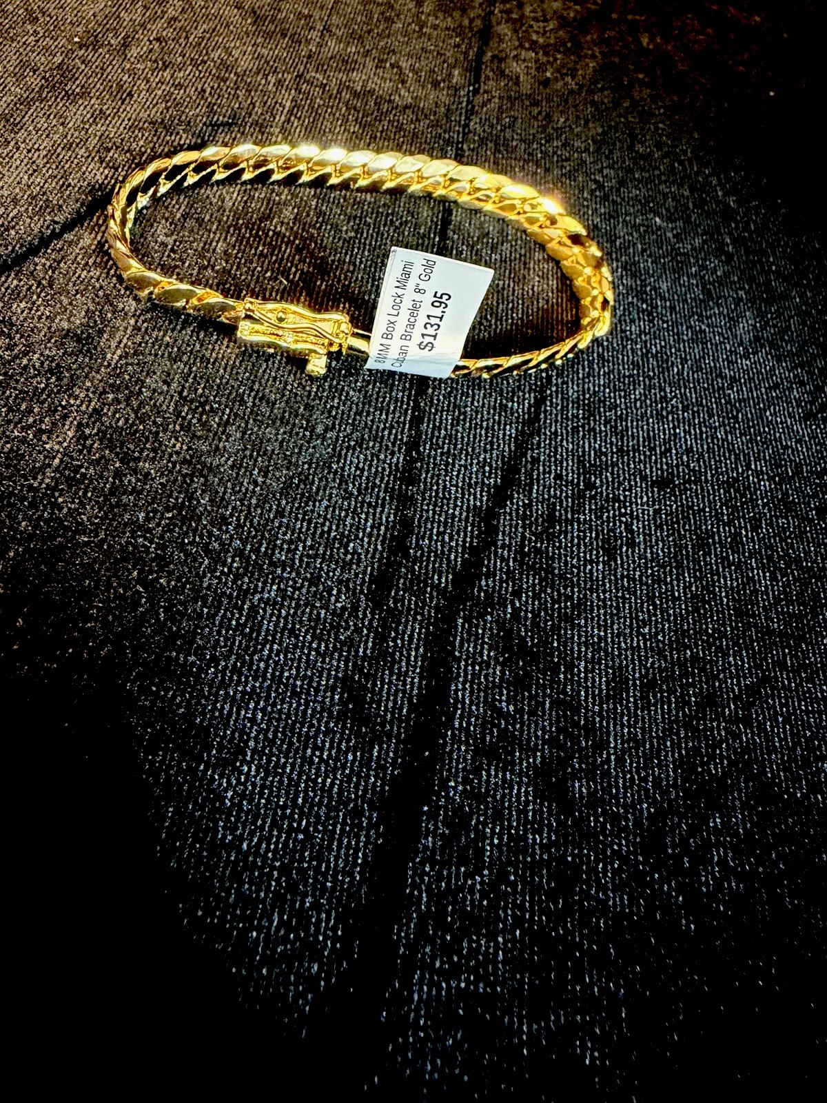14K Stamped Yellow Gold 8mm Miami Cuban Link Bracelet 8in Box Lock