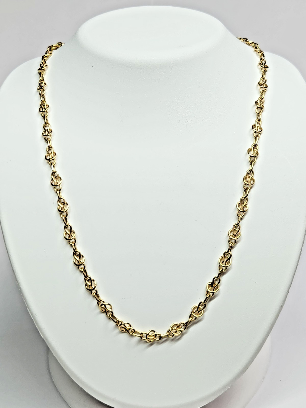 AWESOME 18k Gold 4.7mm Wide Handmade 21″ Fancy Link Chain