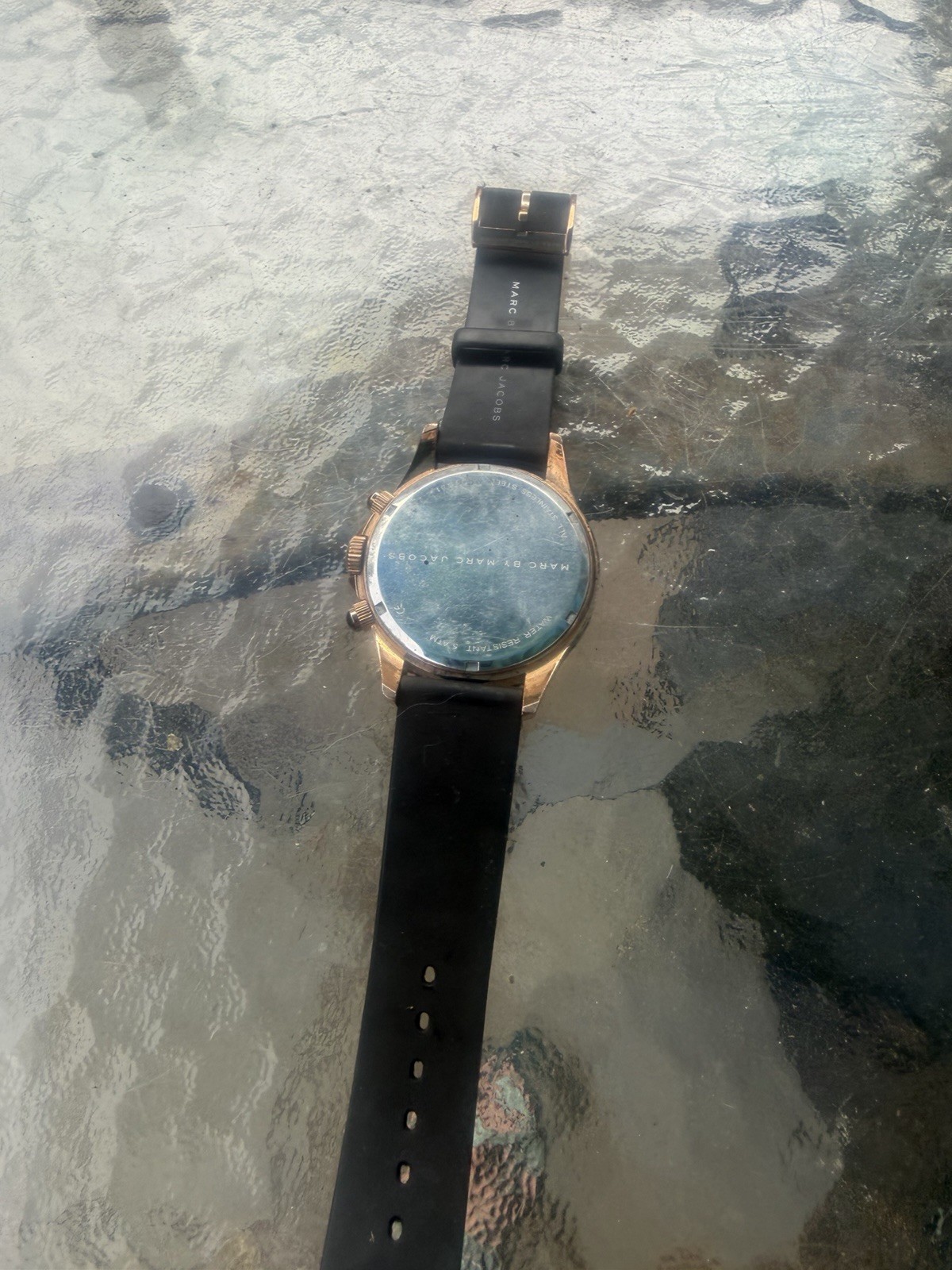 Marc by Marc Jacobs All Stainless Steel Watch In Rose Gold and Black