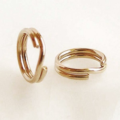 10Pcs Gold Filled Split jump Ring Charm pendant bail Connector