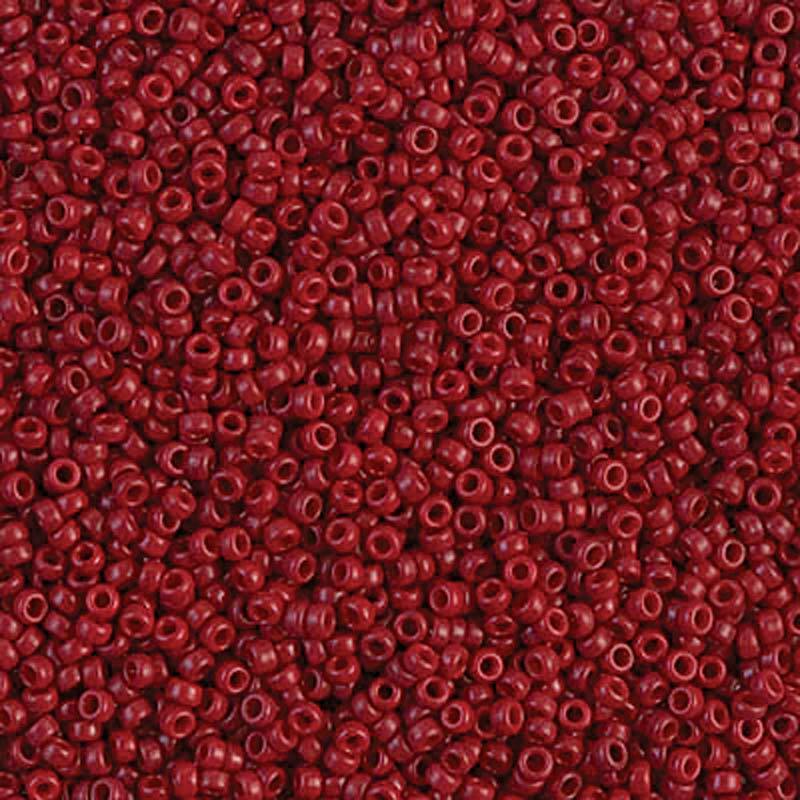 Miyuki Seed Beads 11/0 Opaque Maroon 11-1464 Red Glass 24gm Size 11 Round