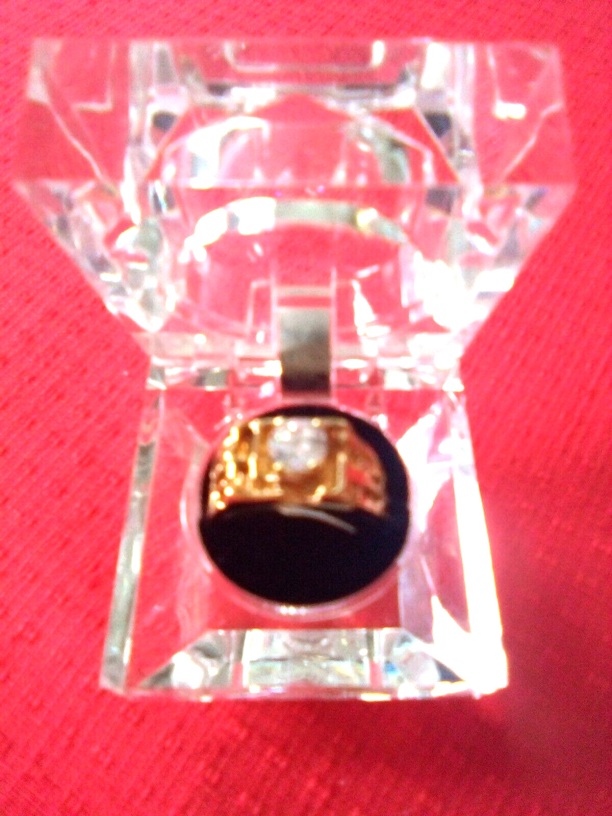 Beautiful Men’s Artificial Diamond Decor Party Ring, Trendy Gift Size 11