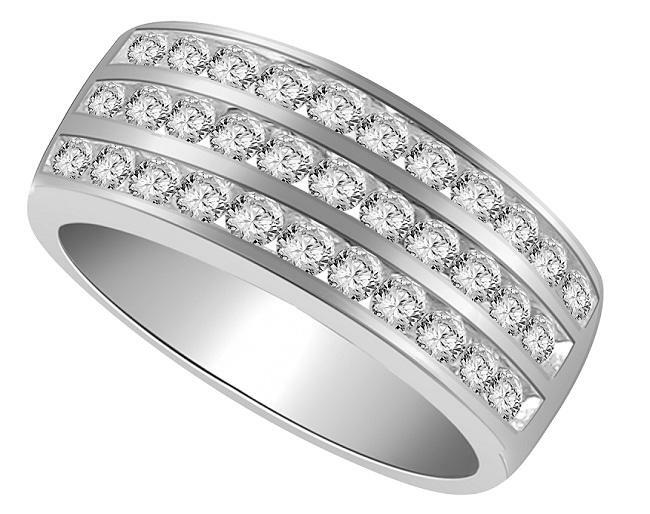 Right Hand Engagement Ring VS1 F 1.00 Carat Round Cut Diamond 14K White Gold