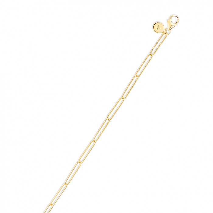 14k Solid White Gold PAPERCLIP Link Chain Necklace 20 Inch 3 grams 2MM