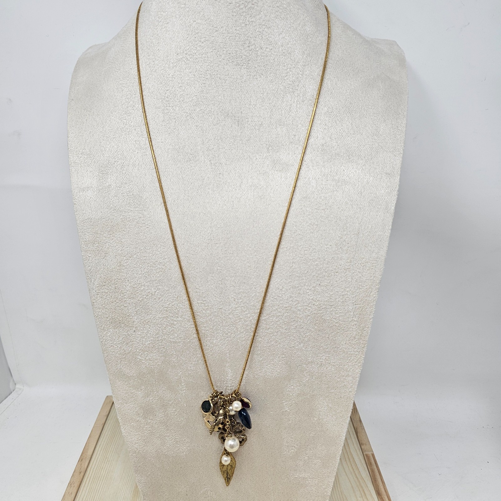 Vintage Locket Green Heart Pendant Necklace