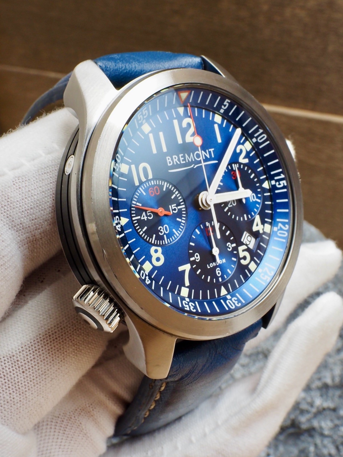 Bremont Pilot Chronograph Blue ALT1-P2 95% LNIB Best Color Dial Discontinued
