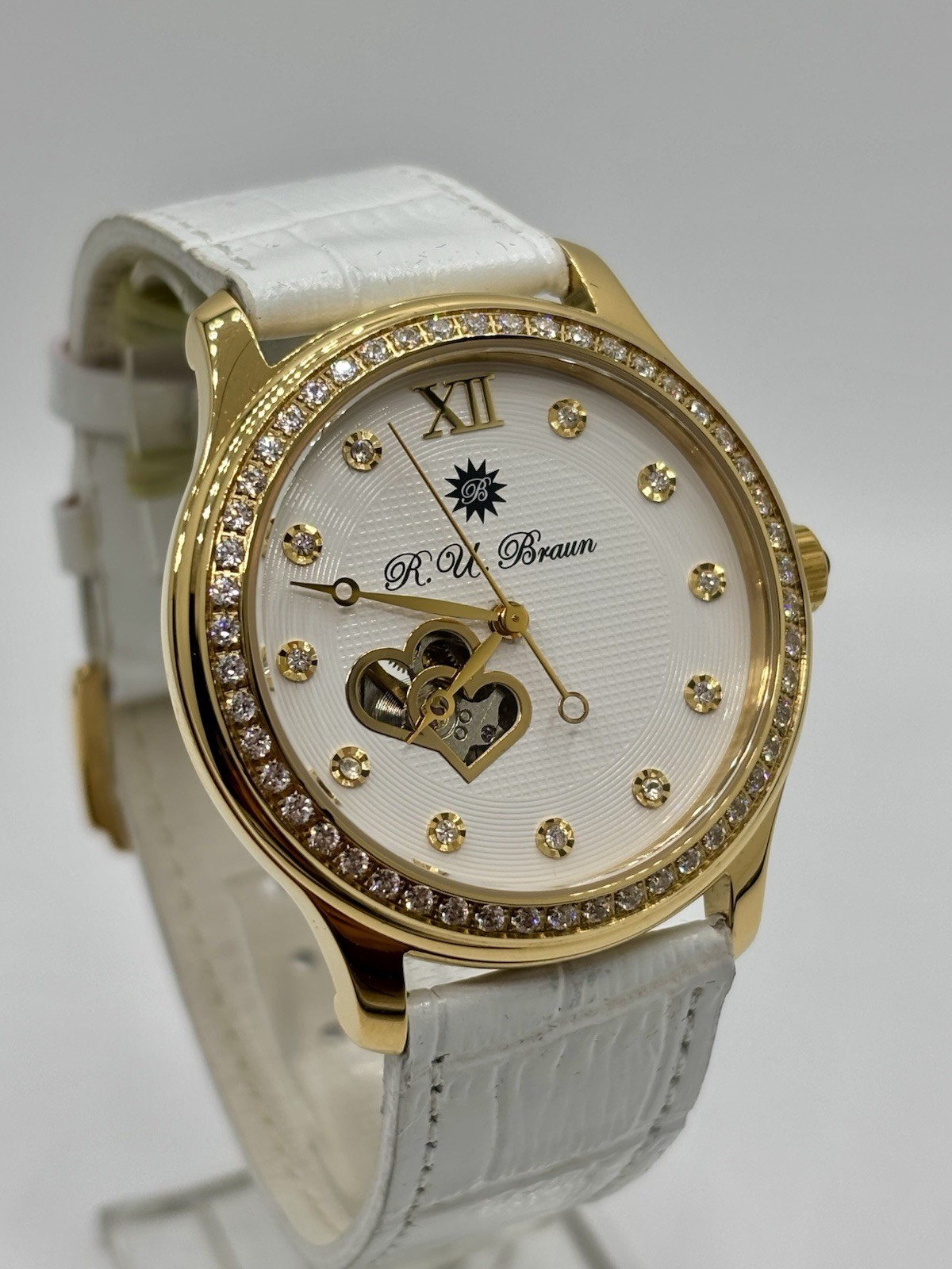 R.U. BRAUN Automatic 27 Jewels Women’s Watch 38mm Stainless Steel w/ Box