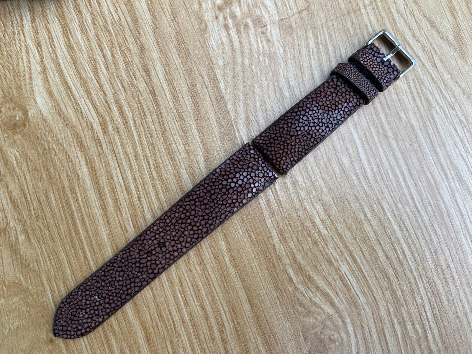 Brown Stingray Leather Watch Strap Band 14 16 17 18 19 20 21mm 22mm 23 24mm 26mm