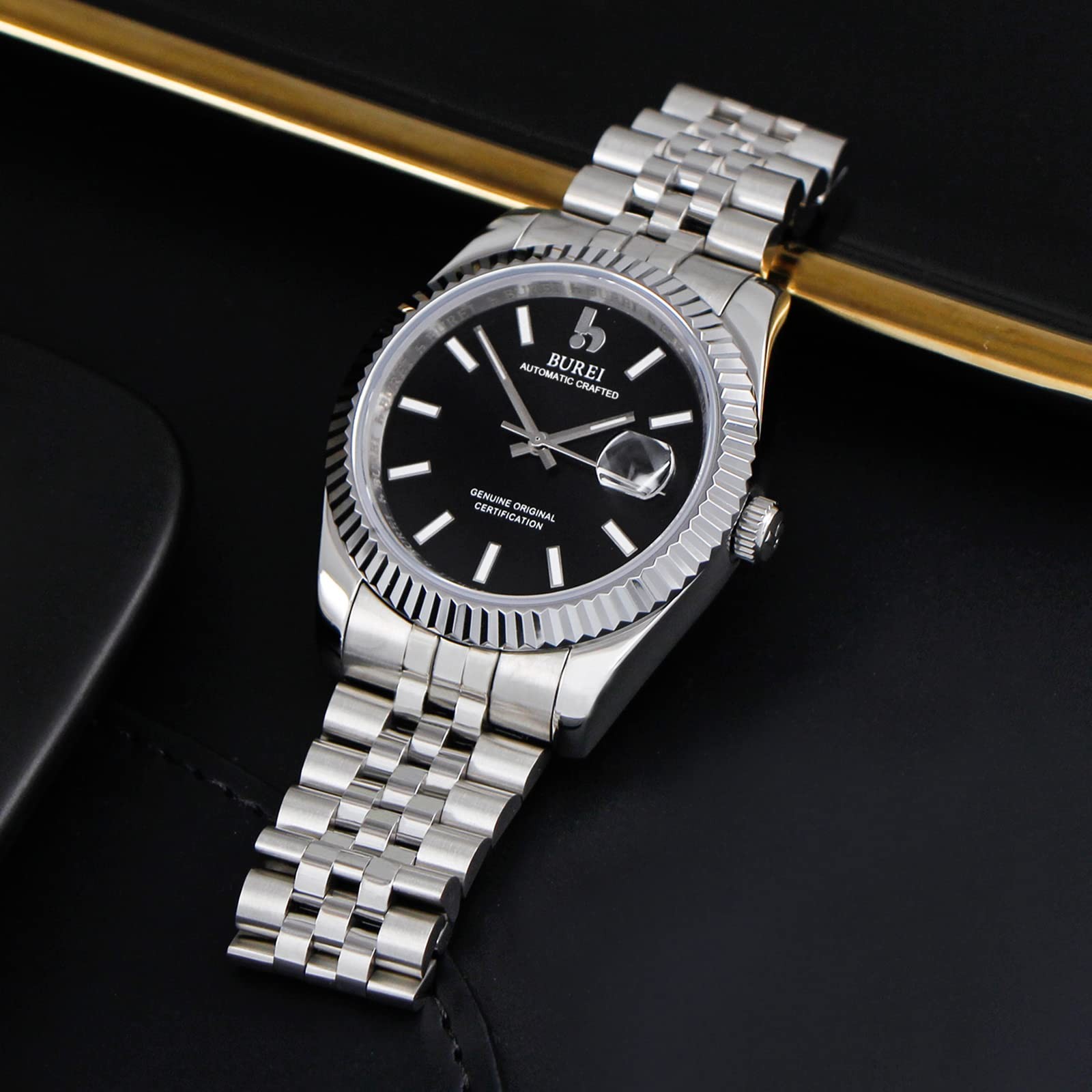 Men’s Classic Luxury Watch Stainless Steel Waterproof Machine Watch Fashion D…