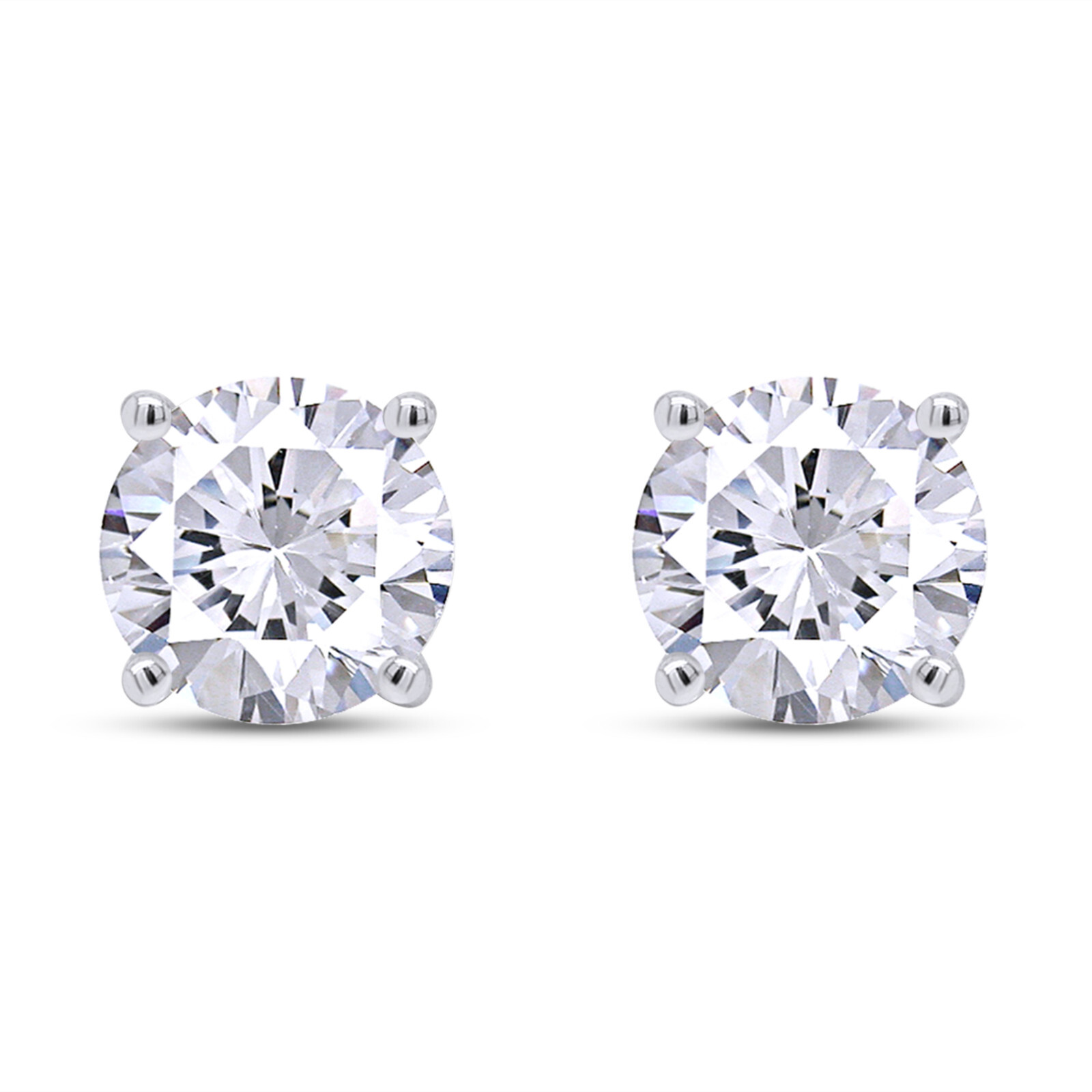 1/2 – 2Ct Diamond Screw Back Studs 14k Gold Earrings Lab Grown (GH/VS2-SI1)