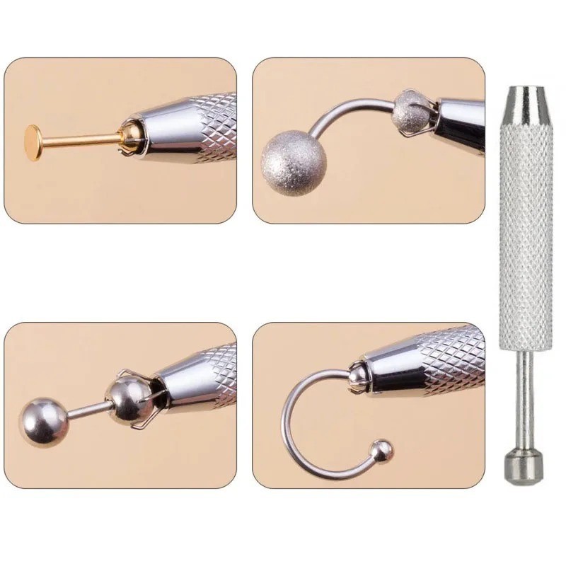 1-Pc 5 Prong Diamond Gem Tweezers Parts Beads Jewelry Ball Pick Up Tool Holder