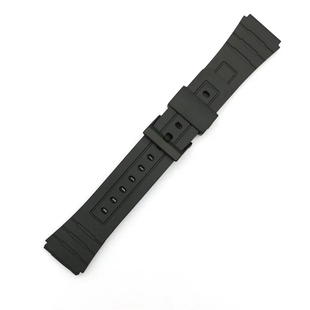Resin Silicone 12/14/16/18/20/22mm Strap Universal Black PU Watch Band for Casio