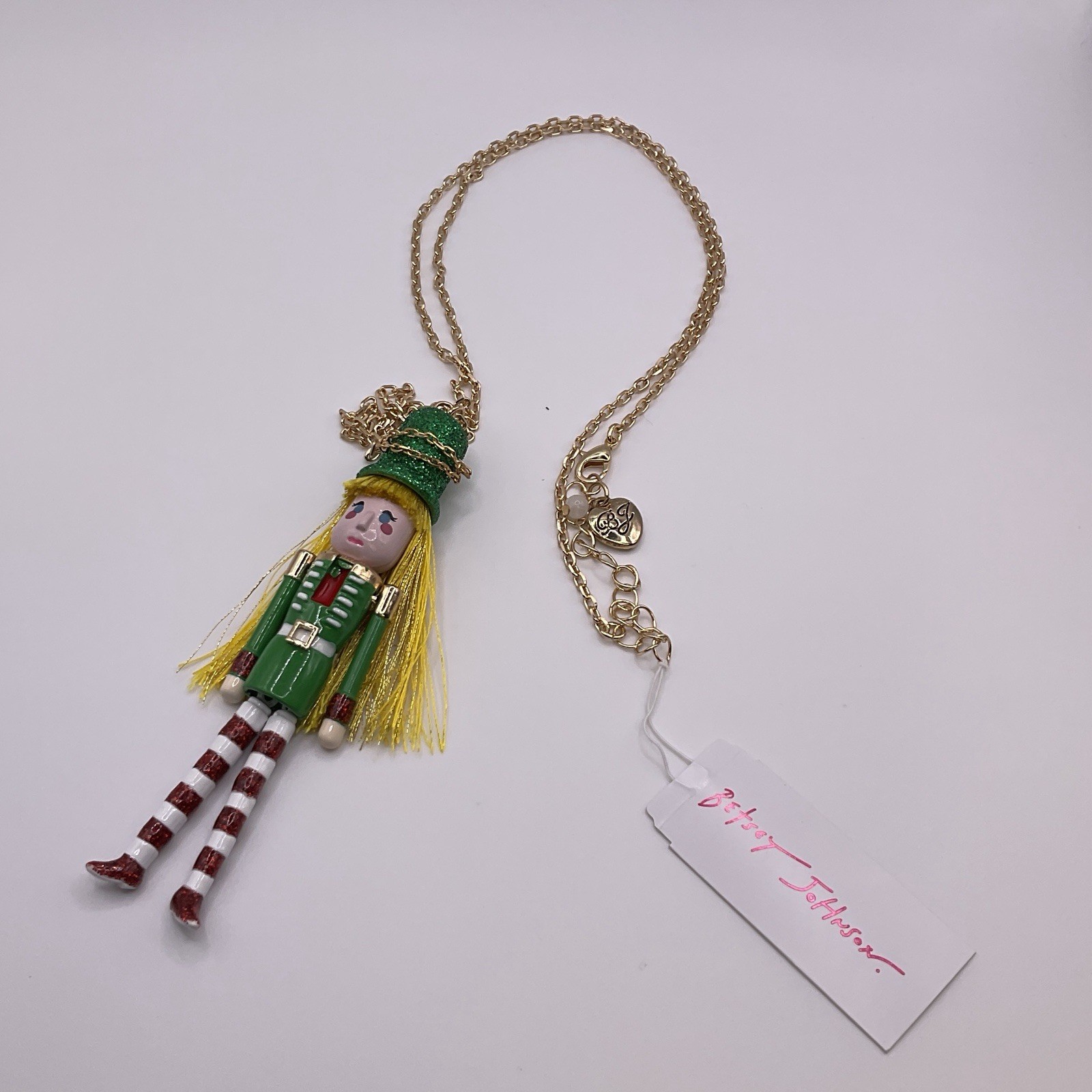 BETSEY JOHNSON Jingle Bell Bling Nutcracker Pendant Christmas