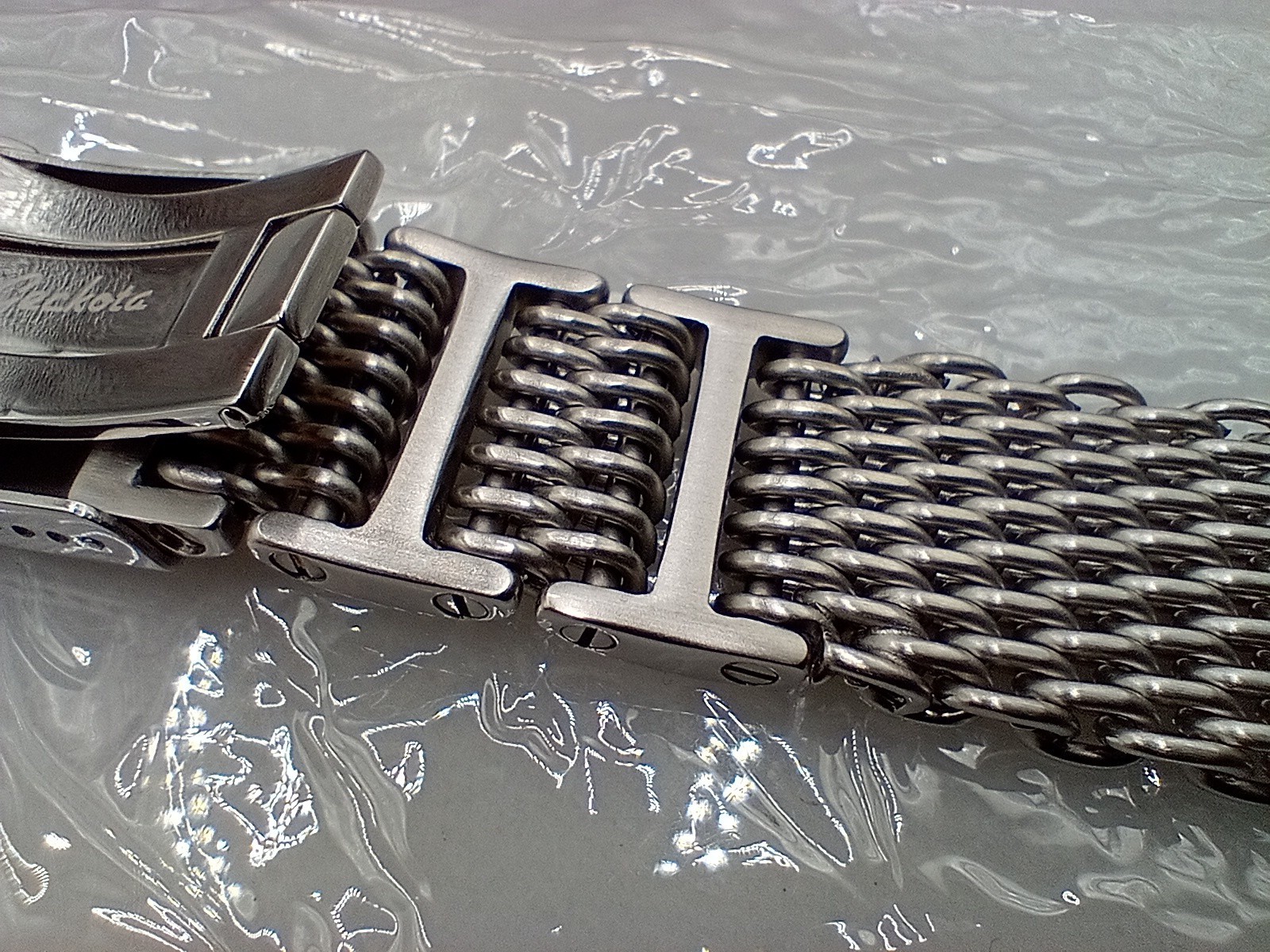 New Geckota 20mm Polished H Link Stainless Steel Watch Strap Bracelet 6B62