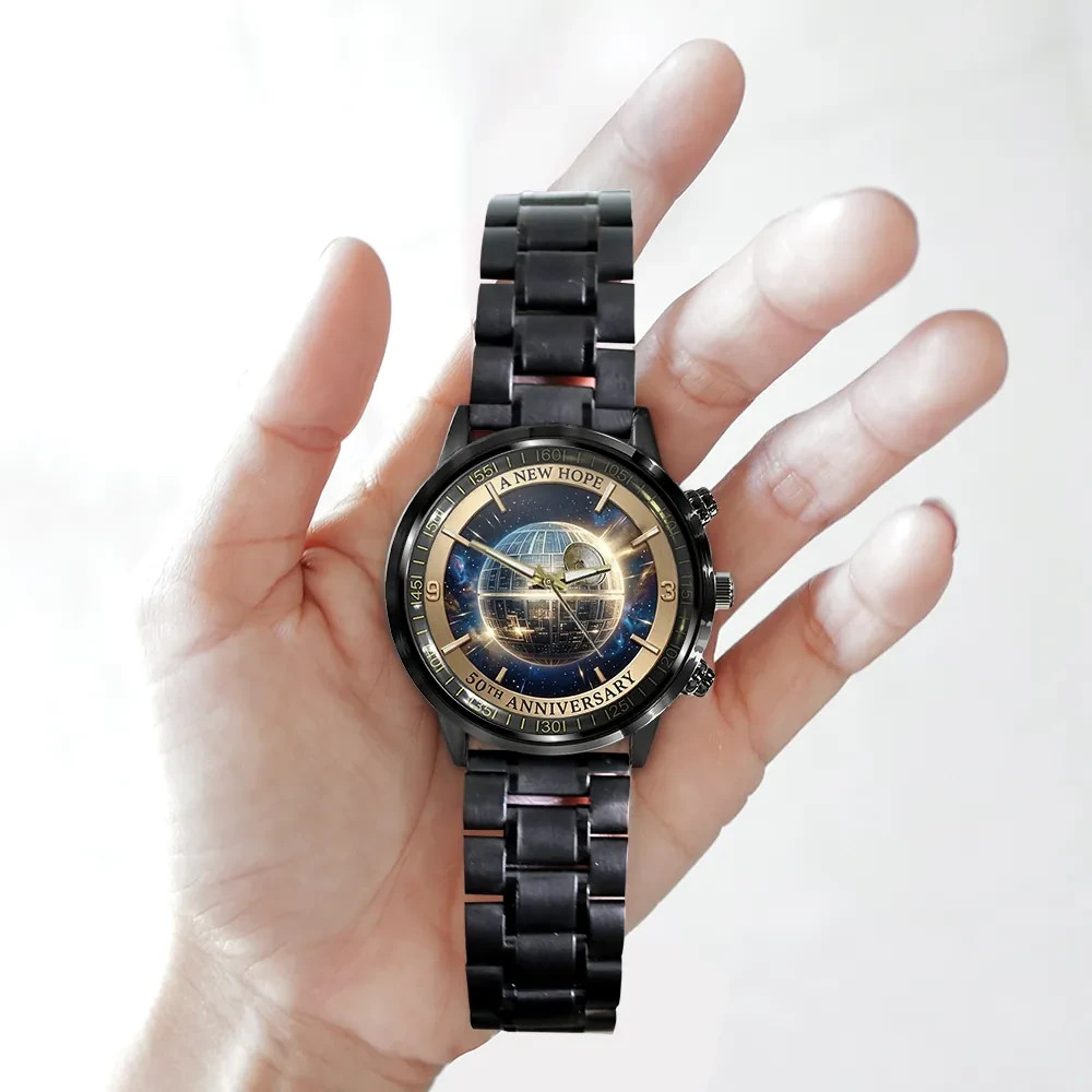 Star Wars 50th Anniversary Black Stainless Steel Watch