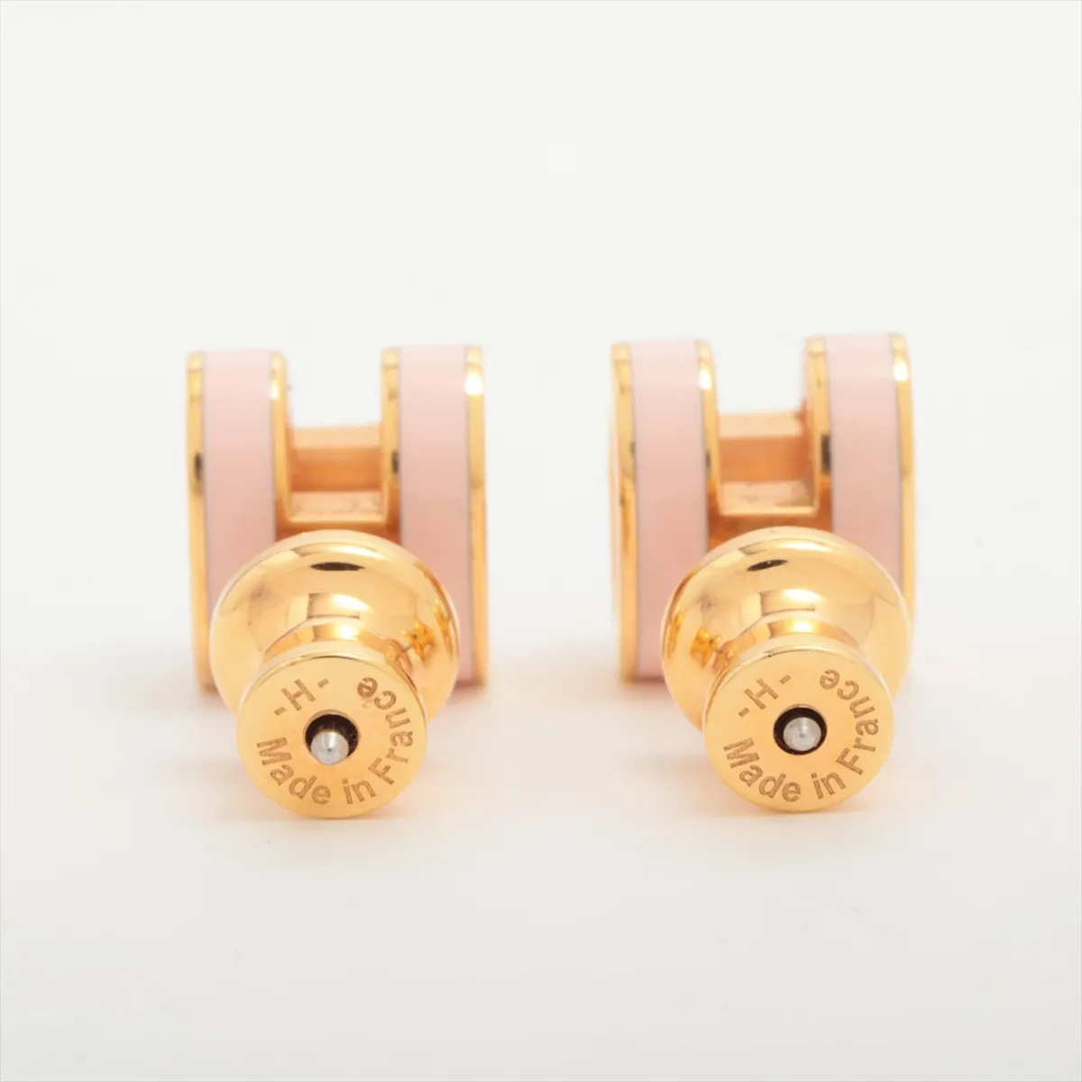 Hermès Mini-pop H ST0274 Piercing jewelry (for both ears) GP Gold x pink
