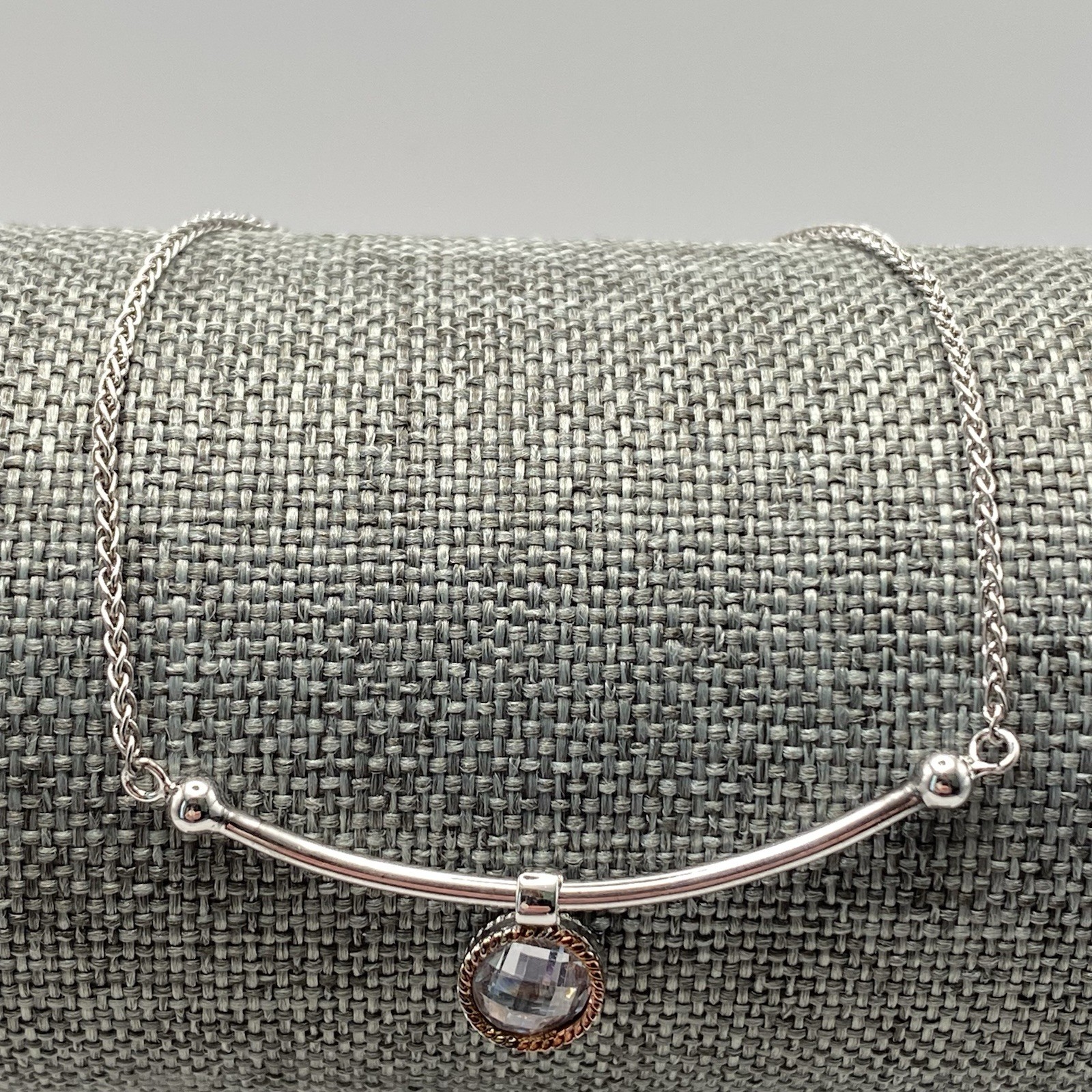 ELLE 925 Sterling Silver Bracelet Adjustable Ruby Accent Stone Slider CZ Stone